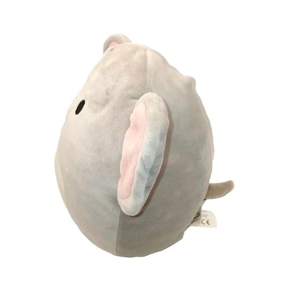Squishmallows Mila the Elephant Gray Pink Ears Black Embroidered Eyes 8 in